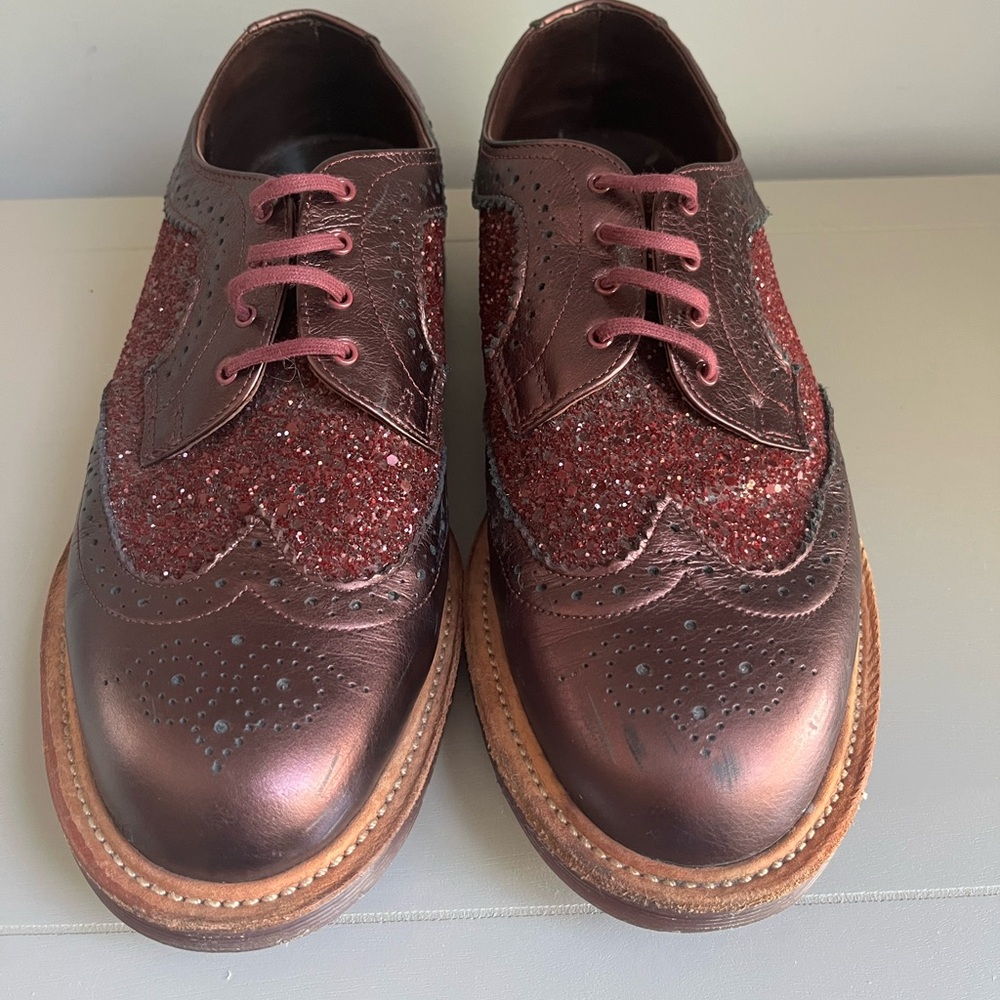 Dr. Martens Metallic The Original AirWair Oxford Size 9 Metallic Glitter - Picture 2 of 13